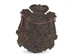 Kartusz herbowy z austriackim kapeluszem książęcym, połowa XVIII wieku