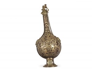 Pilgrim's bottle, open-worked figuratively, Venice, 19th century