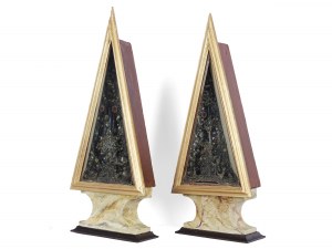 Pair of relics in display cases