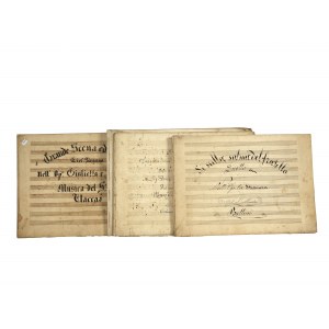 Vincenzo Bellini, Katania 1801 - 1835 Puteaux, rukopisné hudebniny skladatele