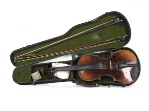 Violine mit zwei Bögen, mit Geigenkasten