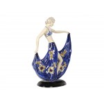 Goldscheider Vienne v. 1920/25, Danseuse en jupe bleue