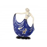 Goldscheider Vienne v. 1920/25, Danseuse en jupe bleue