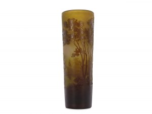 Émile Gallé, Nancy 1846 - 1904 Nancy, Vase: Bäume am See