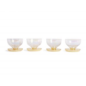 4 ice-cream cups, Josef Hoffmann school, Lobmeyr Vienna design?