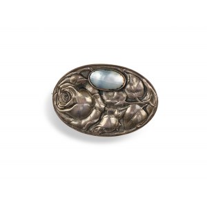 Oval brooch, in the style of Josef Hoffmann, around 1910/20
