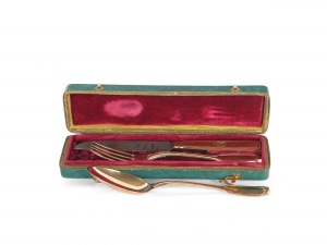 Travelling cutlery in a case, France, late 18th century
