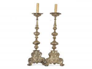 Para barokowych świeczników, XVIII wiek