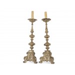 Pair of baroque candlesticks, 18th century