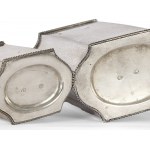Set di tre pezzi in argento per moka