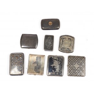 Mixed lot: 8 silver boxes