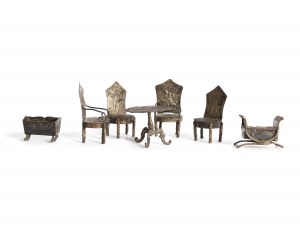 Set di sedute per casa delle bambole, 1900/20 ca.
