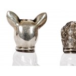 Salt and pepper shakers in the shape of dog heads