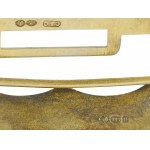 Belt buckle, silver & enamel
