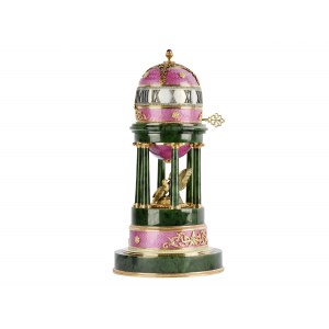 A highly significant unique colonnade clock in the style of Peter Carl Fabergé, Saint Petersburg 1846 - 1920 Switzerland