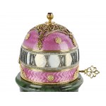 Unikatowy zegar kolumnadowy w stylu Petera Carla Fabergé, Sankt Petersburg 1846 - 1920 Szwajcaria.