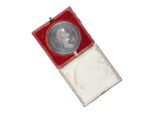 Medal Ferdynanda I, cesarza Austrii, rewers: Iglica katedry św. Szczepana, 1843 r.