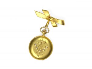 Small ladies' pocket watch, with brooch, around 1900
