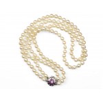Double-row pearl necklace