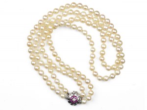 Dvouřadý perlový náhrdelník