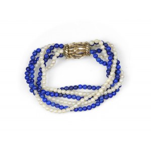 Six-row pearl bracelet