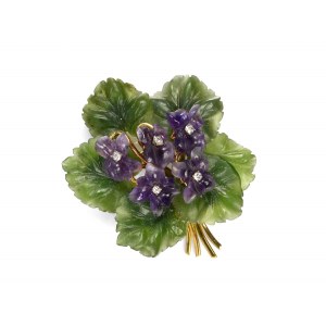 Brooch in the shape of a bouquet of flowers