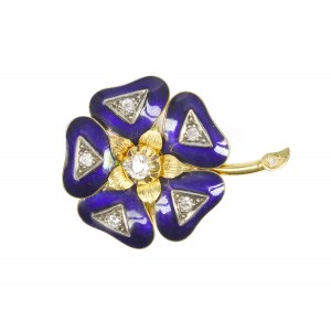 Brooch in the shape of a shamrock