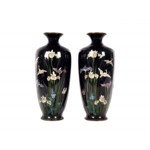 Pair of cloisonné vases
