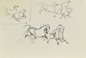 Ludwik MACIĄG (1920-2007), Skizzen von eilenden Pferden