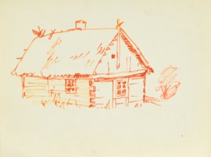 Ludwik MACIĄG (1920-2007), Rural thatched cottage