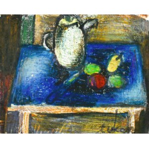 Eugeniusz TUKAN-WOLSKI (1928-2014), Nature morte avec cruche et fruits