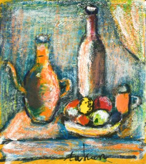 Eugeniusz TUKAN-WOLSKI (1928-2014), Still life with flasks and fruits