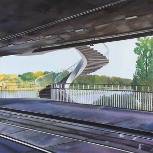 Joanna Abra (b. 1986), Stairs at the Gdansk Bridge , 2023