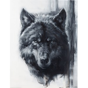 Weronika Formejster (b. 1999), Black wolf, 2024