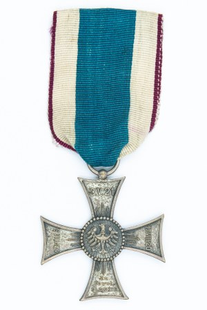 Cross on the Silesian Ribbon of Valor and Merit.