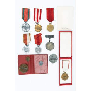 Ensemble de décorations et d'insignes du Parti communiste - 9 pièces
