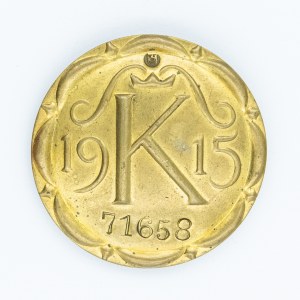Odznaka Przepustka Twierdza Kraków 1915