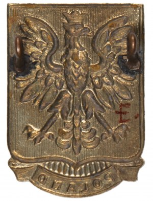 Aquila/emblema con iscrizione POLONIA