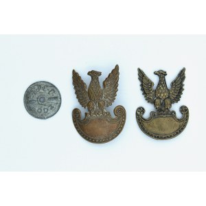 Set of two eagles from early communist Poland - made by the nationalized Bronislaw Grabski plant
