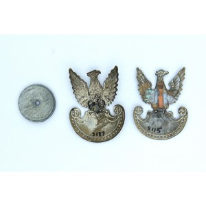 Set of two eagles from early communist Poland - made by the nationalized Bronislaw Grabski plant