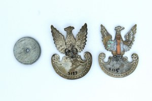 Set of two eagles from early communist Poland - made by the nationalized Bronislaw Grabski plant