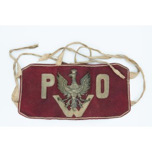 Bandeau avec aigle et lettres POW/PWO ( ?)