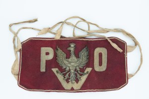 Fascia con aquila e lettere POW/PWO (?)