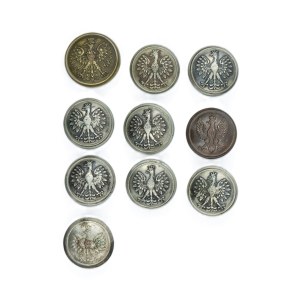 Set of 10 Polish buttons