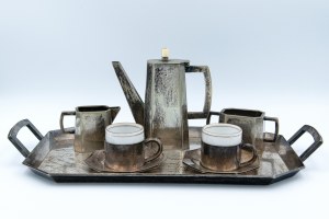 Regimental commander coffee set with officers' signatures