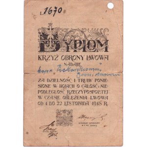 Verteidigungskreuz von Lviv - Diplom