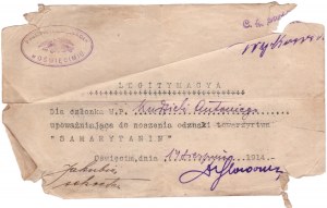 Legitimation card issued to Polish Army member Antoni Kudziela