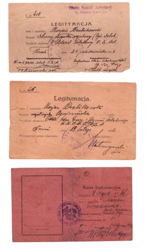 Reihe von Dokumenten auf den Namen Marian Drabikowski - 5 Stück