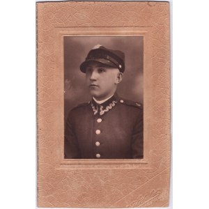 Portrait photograph of a soldier private of the Infantry of the Polish Army of the Second Republic in Ternopil