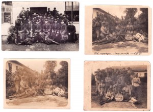 Set of military photographs of the 6th Telegraph Battalion in Jaslo - 14 pieces